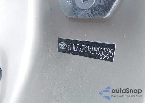 2004 Toyota Camry Le из США, поврежденный, VIN 4T1BE32K14U893526